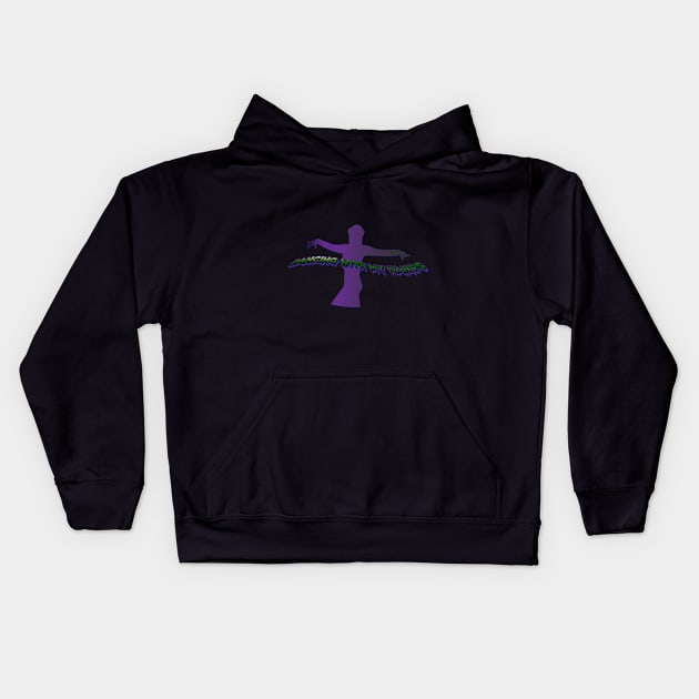 Goth Girl Dancing With Her Magic Hands Kids Hoodie by K0tK0tu